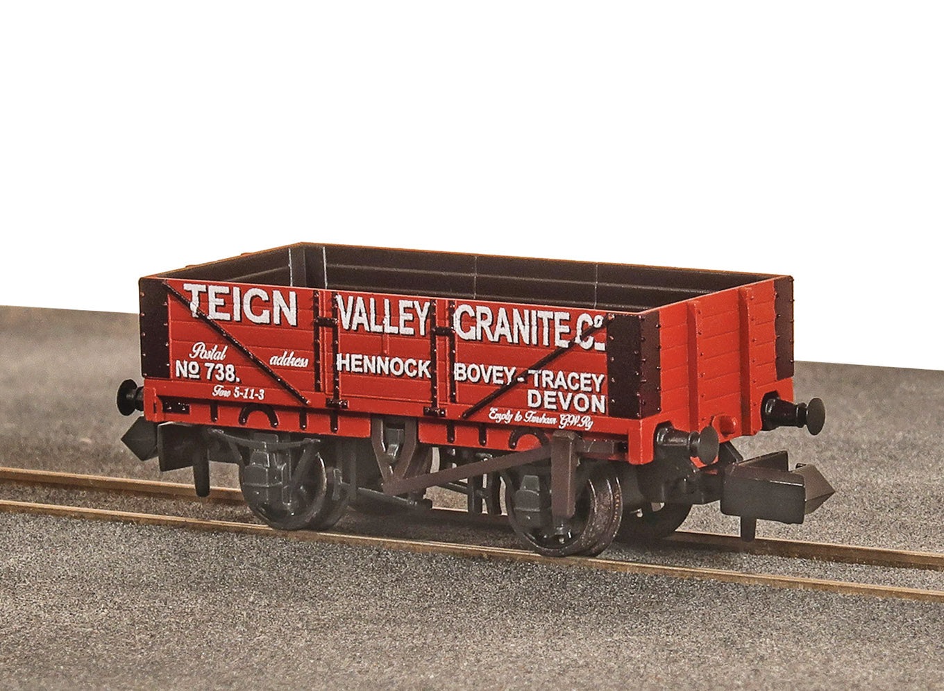 NR5005P - PECO - N - 9ft 5 plank Open Wagon Teign Valley Granite