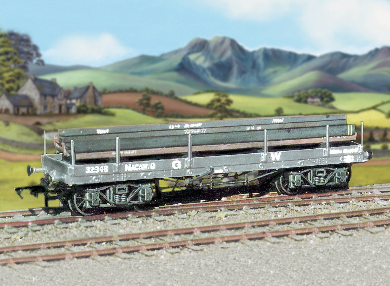 PC562 - Parkside - OO/HO - GWR Bogie 'A' Flat Wagon (with girder load)