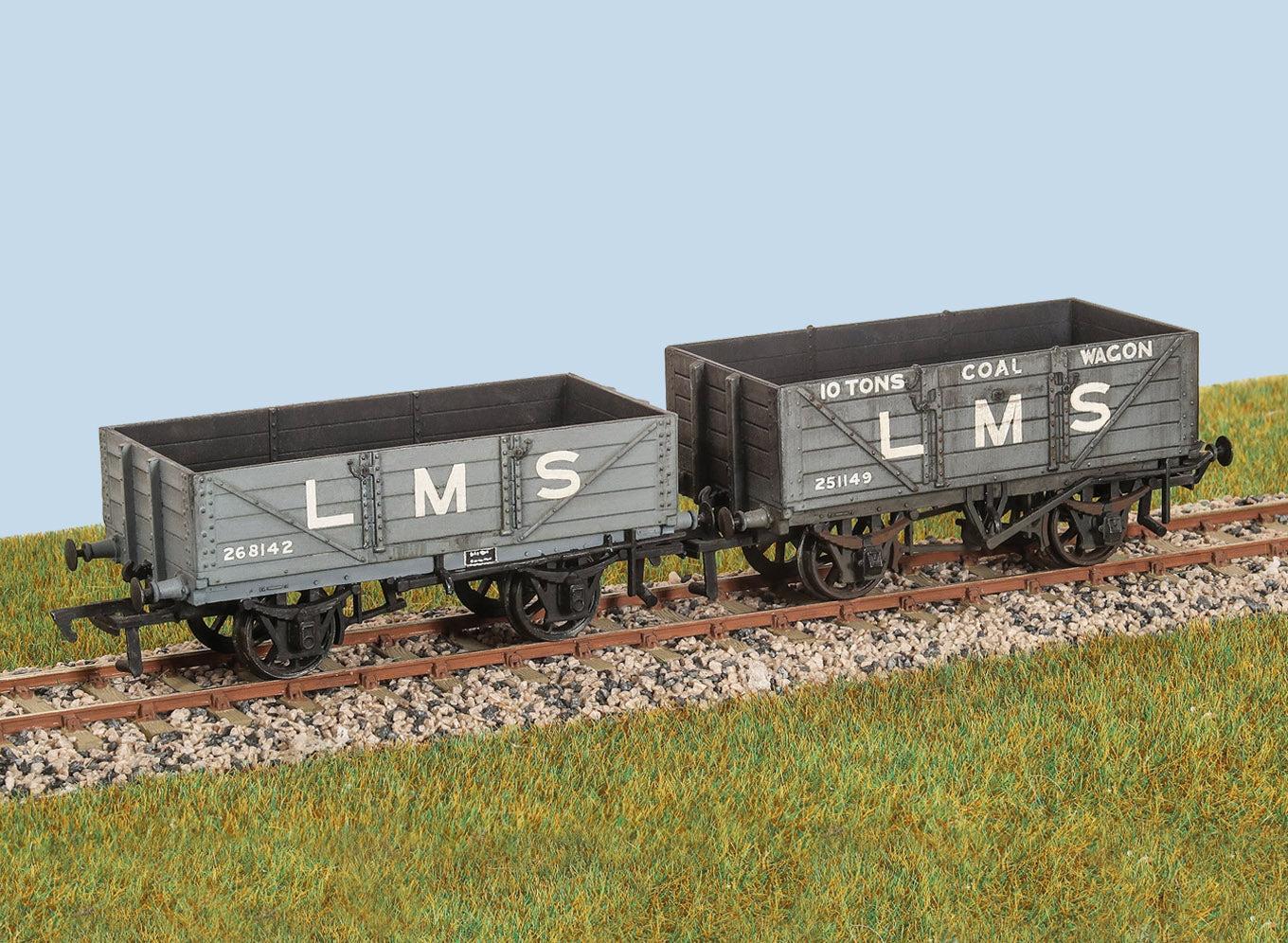 PC576 - Parkside - OO/HO - LMS Traffic Coal & 4-Plank Wagons (M/W, B/B)