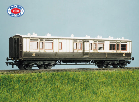 PC734 - Parkside - OO/HO - LMS (Ex LNWR) 50ft Arc Roof Corridor Brake 3rd
