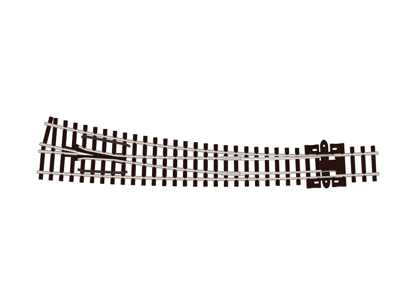 SL386 - PECO Streamline - N - Turnout C80 Curved Lar Rad RH INS