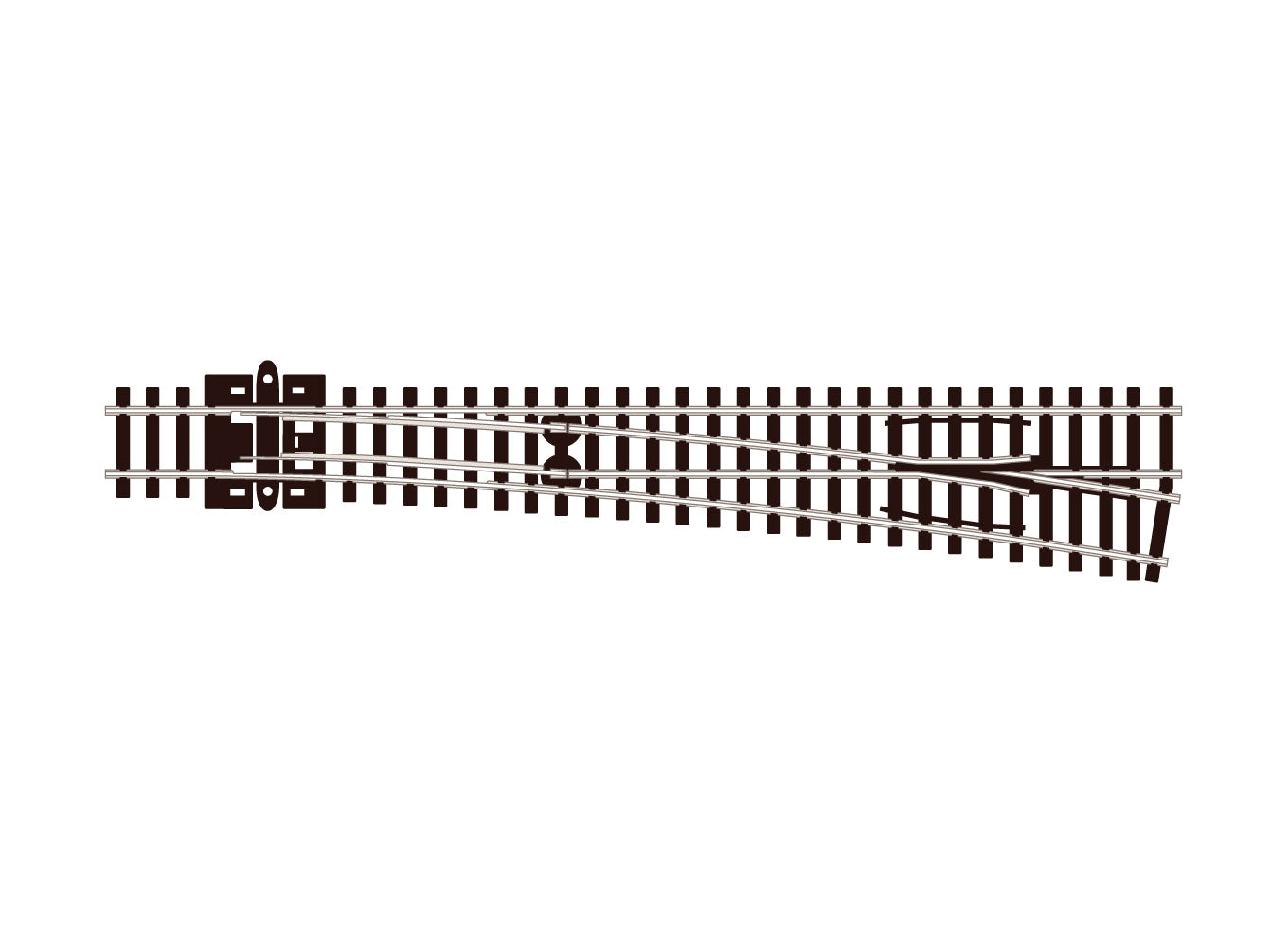 SL388 - PECO Streamline - N - Turnout C80 Lar Rad RH INS