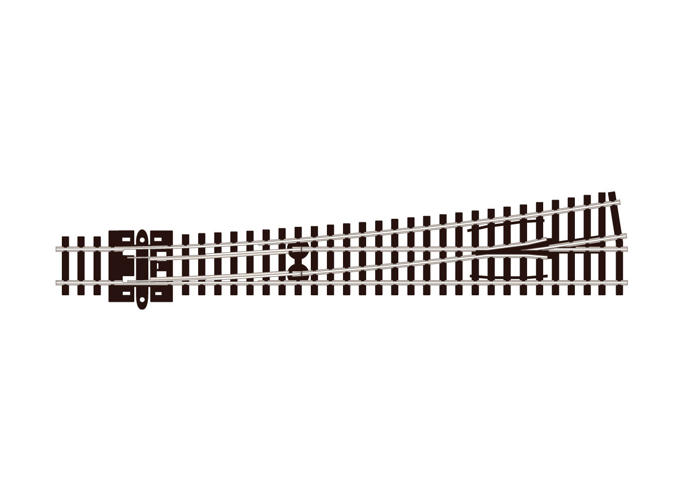 SL389 - PECO Streamline - N - Turnout C80 Lar Rad LH INS