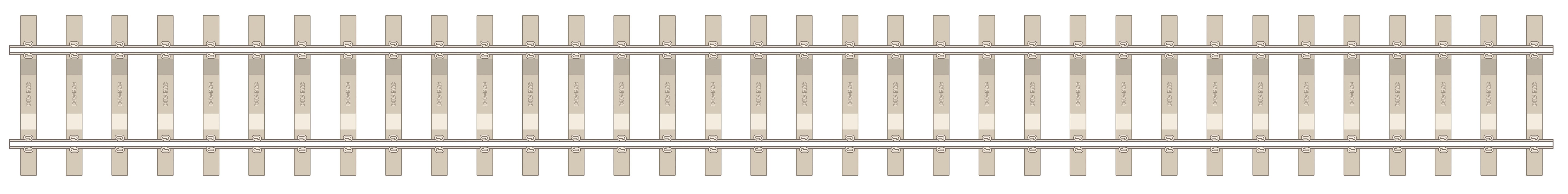 SL702FB - PECO Streamline - O - Flex Track BH C143 Con-Sleeper/tie