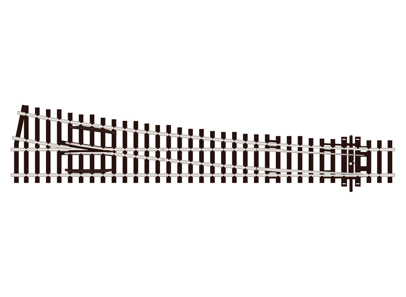 SL89 - PECO Streamline - OO/HO - Turnout C100 Lar Rad LH INS