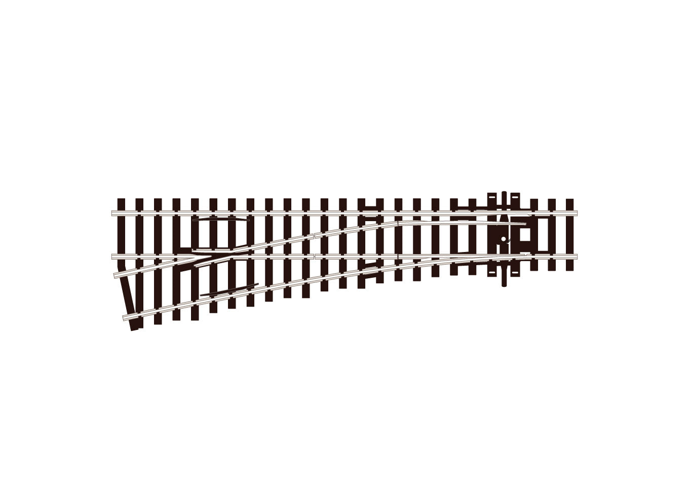 SL92 - PECO Streamline - OO/HO - Turnout C100 Sm Rad RH INS