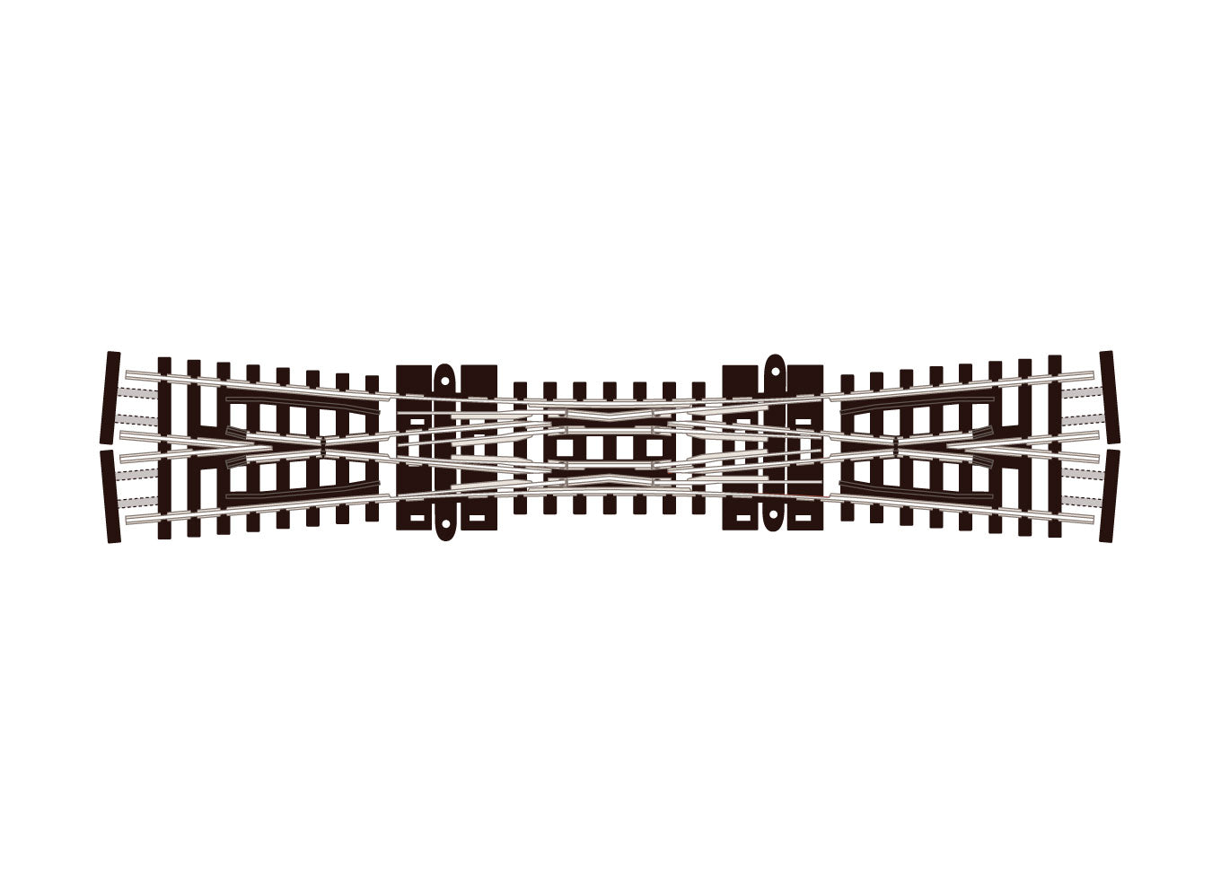 SLE390F - PECO Streamline - N - Double Slip C55 ELE