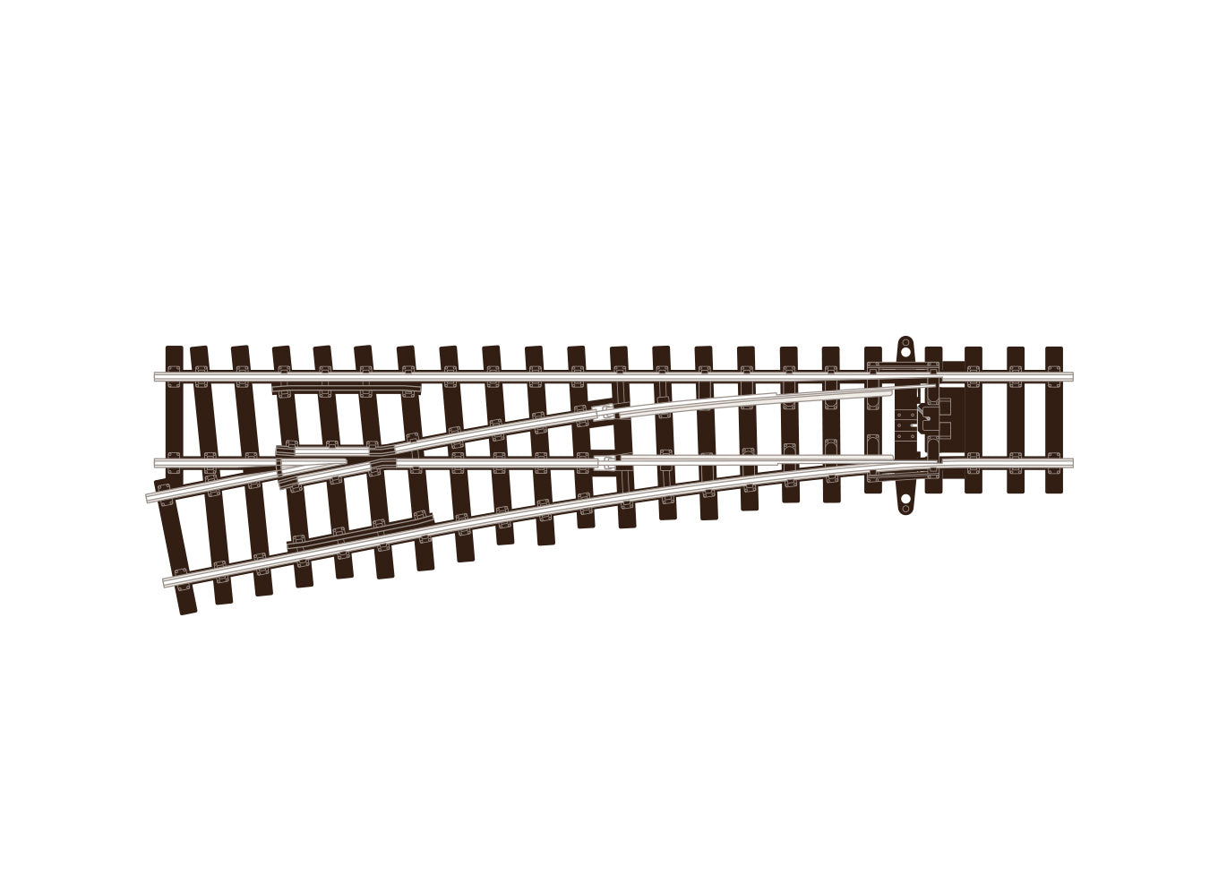 SLU1292 - PECO Streamline - TT:120 - Turnout C55 Sm Rad LH UNI