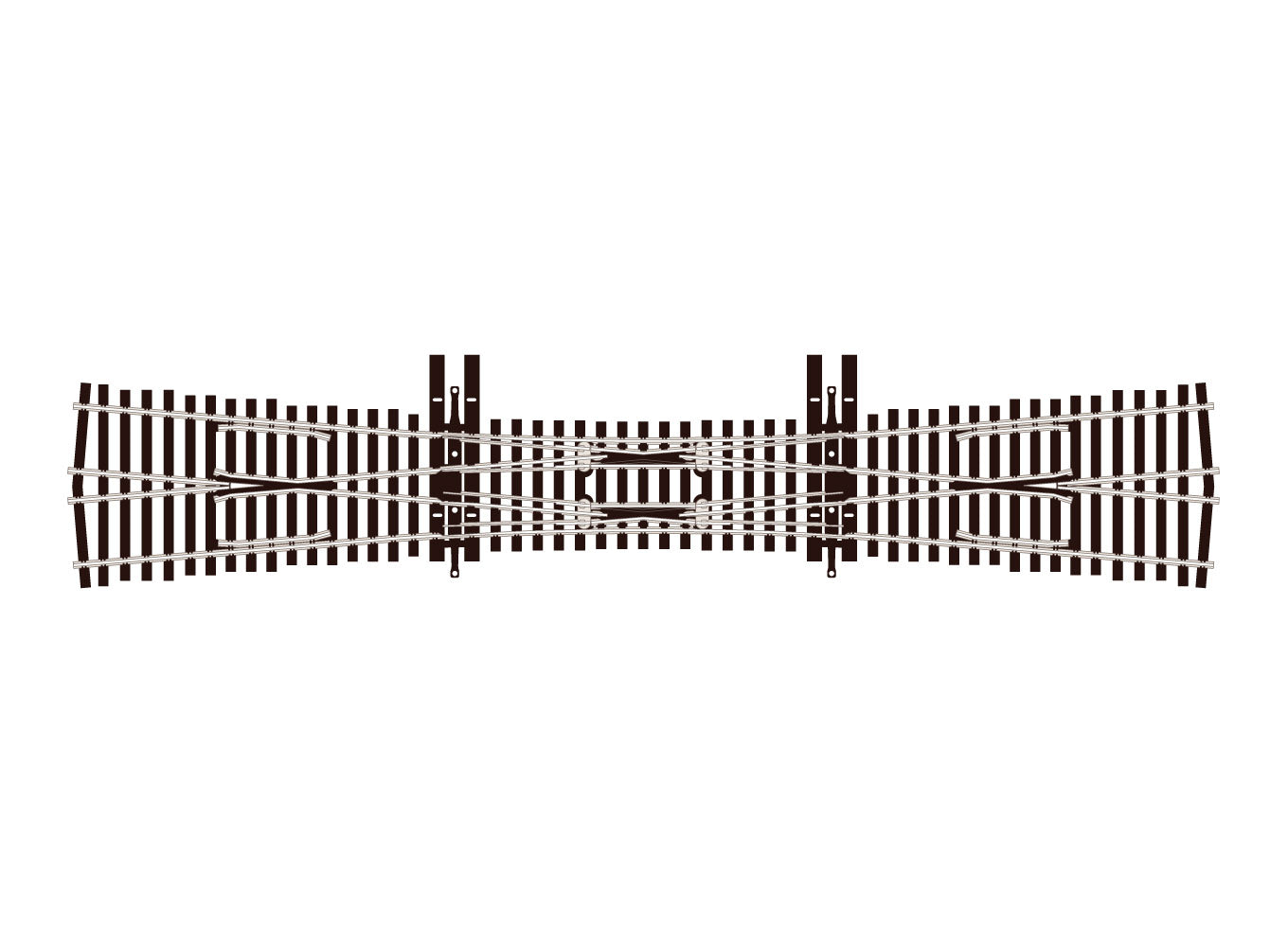 SLU8363 - PECO Streamline - HO - Double Slip C83 #6 UNI