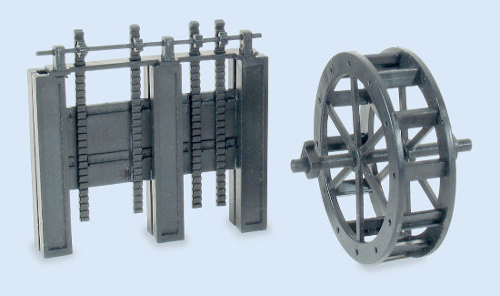 SS84 - Wills - OO/HO - Water Wheel & Sluice Gates