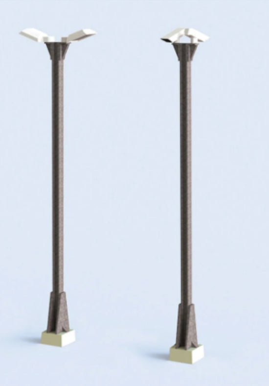 SSM321 - Wills - OO/HO - Moderner Bahnübergang CCTV Mast, Kameras & Lichter