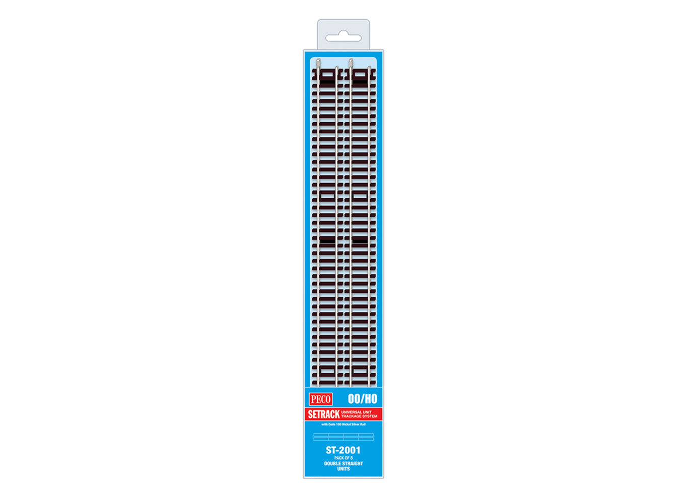 ST2001 - PECO Setrack - OO/HO - Track C100 MP Double Straight (8)