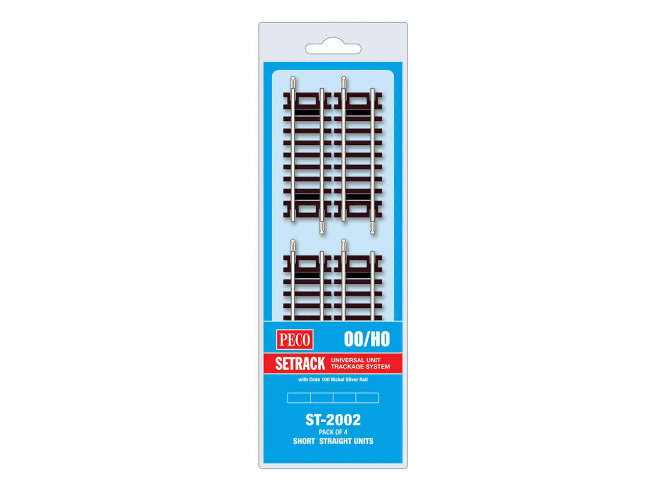 ST2002 - PECO Setrack - OO/HO - Track C100 MP Short Straight (4)