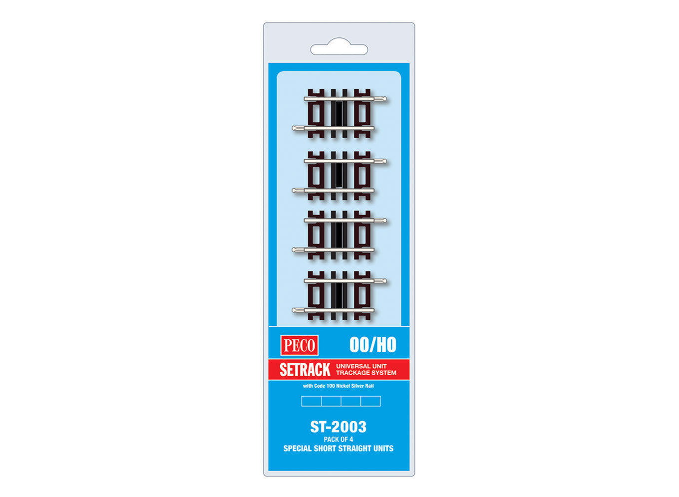ST2003 - PECO Setrack - OO/HO - Track C100 MP Special Short Straight (4)