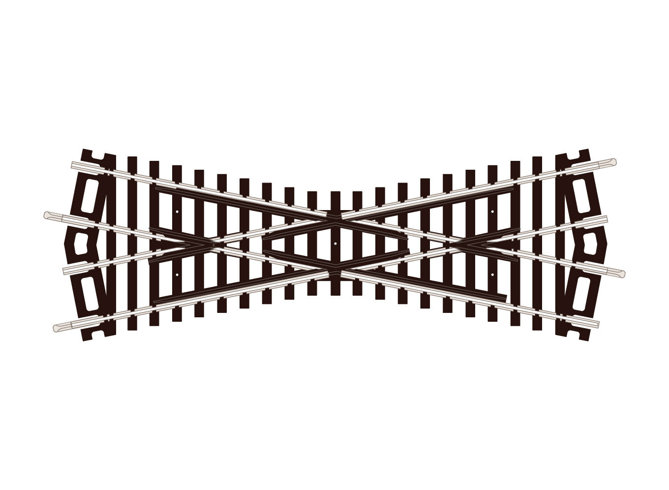 ST250 - PECO Setrack - OO/HO - Crossing C100 Med Rad INS