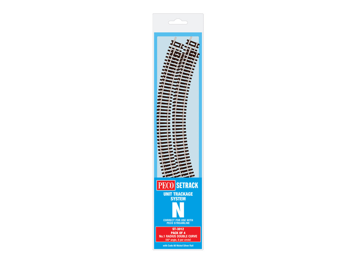 ST3012 - PECO Setrack - N - Gleis C80 MP Doppelte Kurve Radius 1 (4)