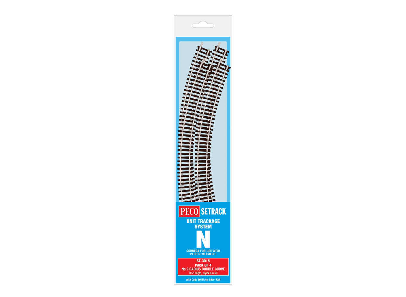 ST3015 - PECO Setrack - N - Gleis C80 MP Doppelte Kurve Radius 2 (4)