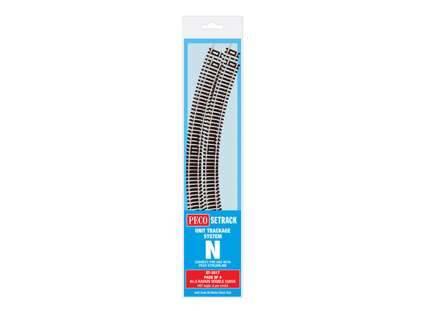 ST3017 - PECO Setrack - N - Gleis C80 MP Doppelte Kurve Radius 3 (4)