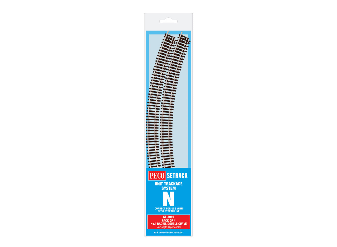 ST3019 - PECO Setrack - N - Gleis C80 MP Doppelte Kurve Radius 4 (8)
