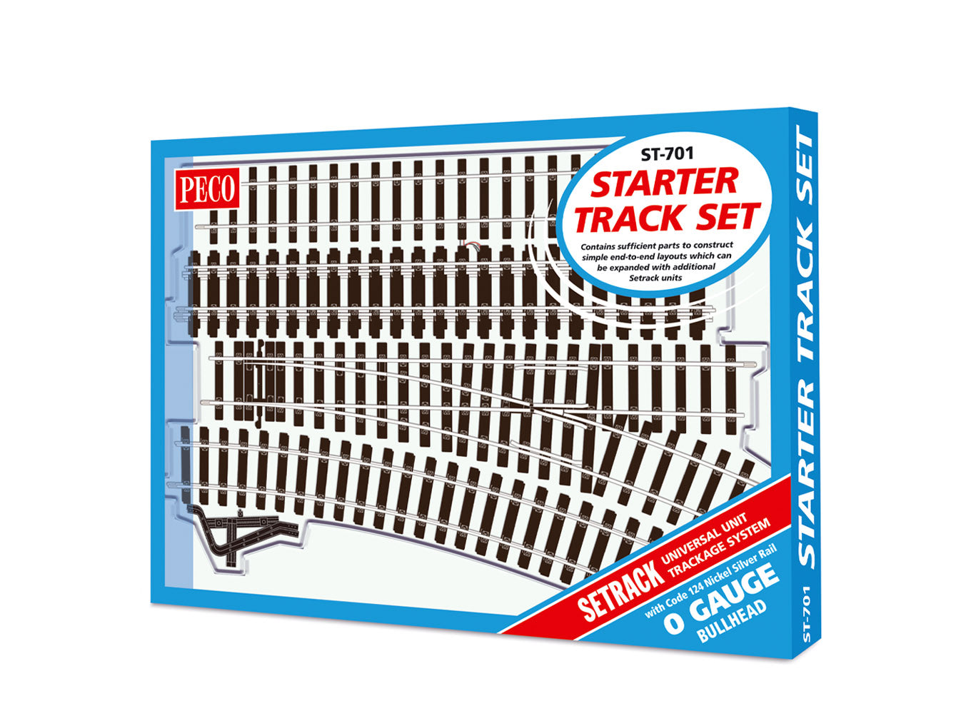 ST701 - PECO Setrack - O - Starter Track Set BH C124 No. 2 Radius