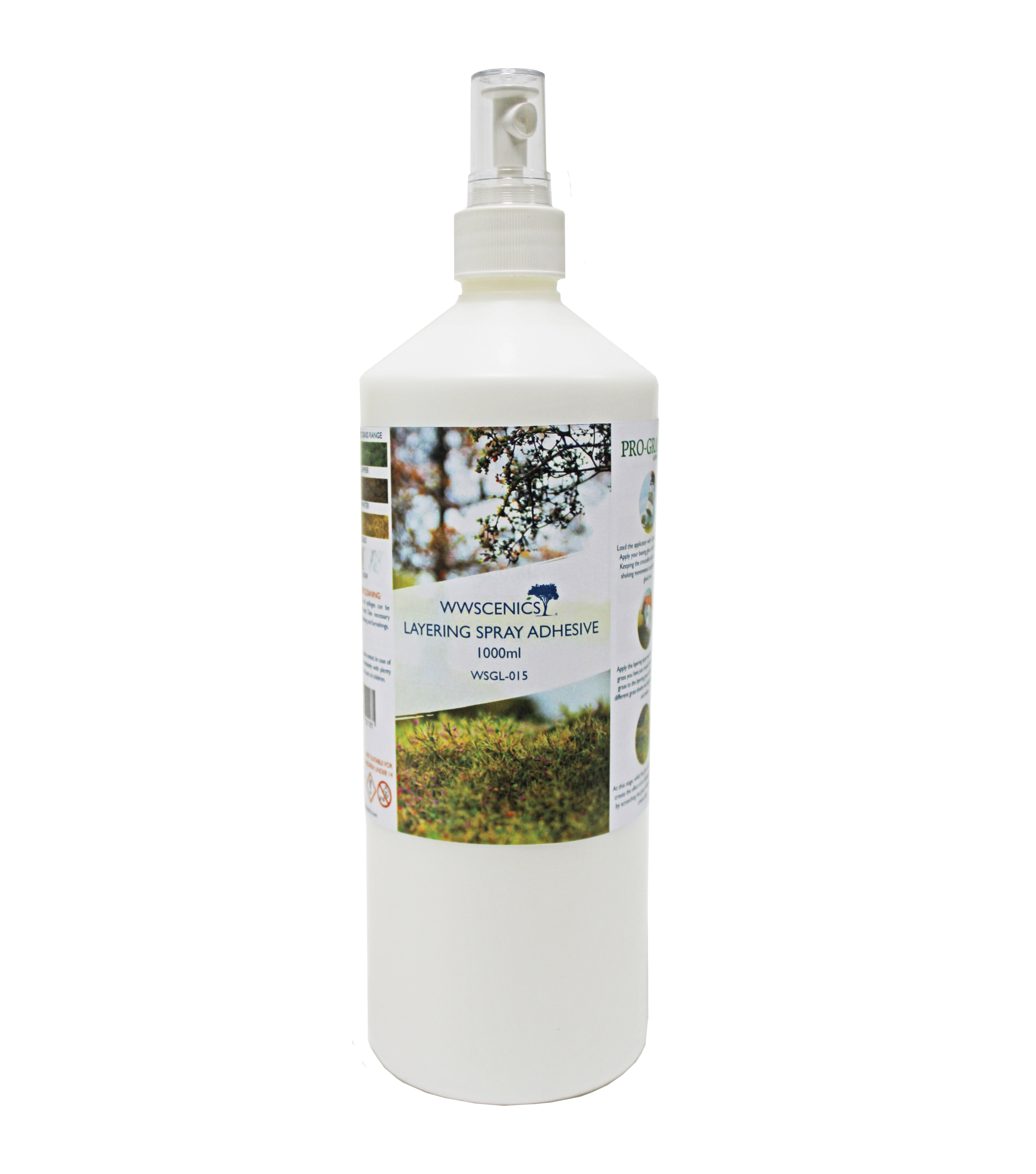 WSGL015 - WWScenics - Static Grass Layering Spray Adhesive 1000ml