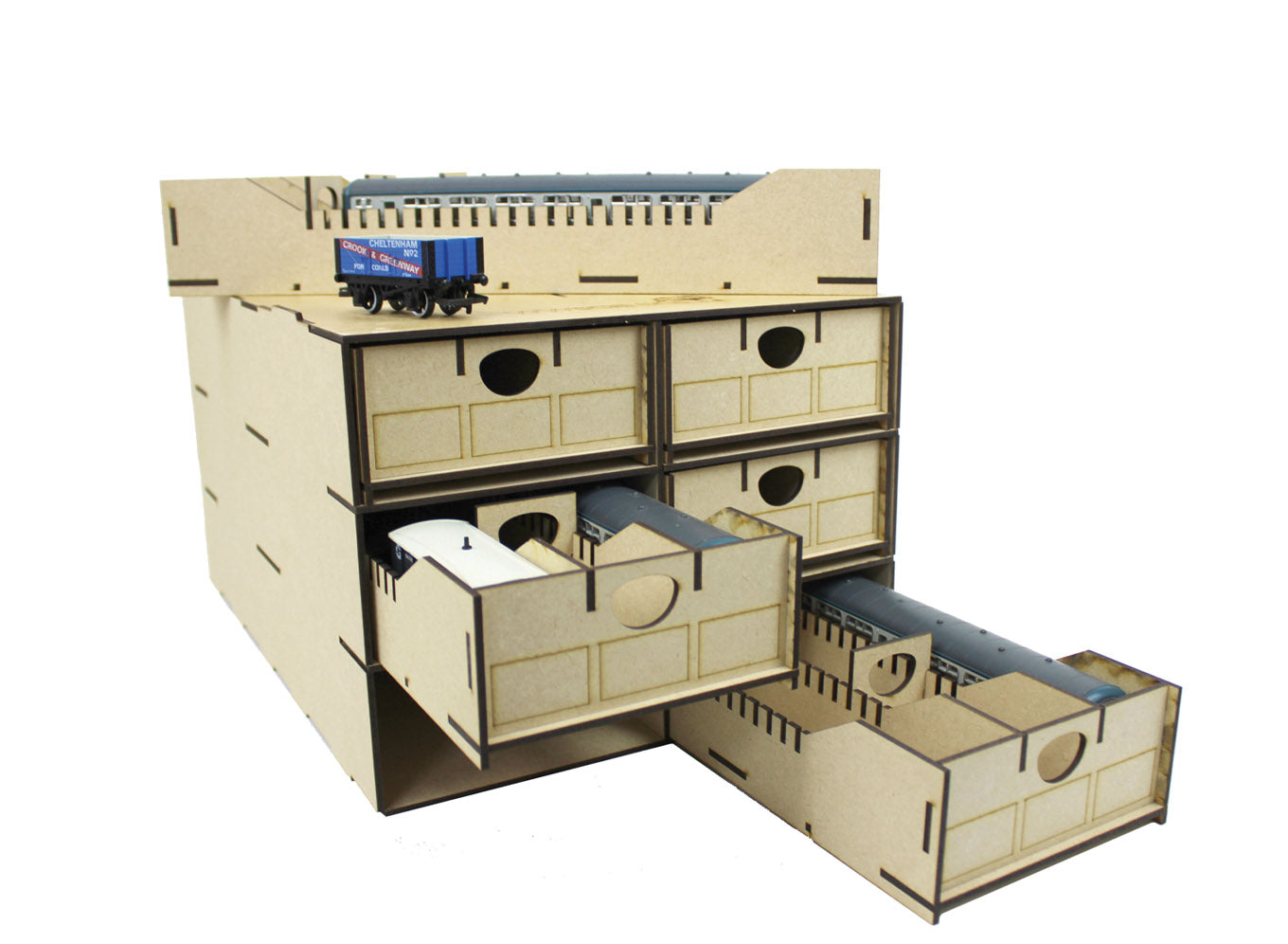 WSLC018 - WWScenics - Rolling Stock Storage Box - 6x Multi-Cpt Drawers