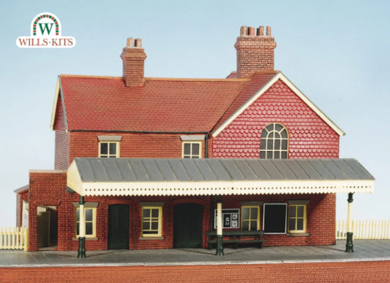 CK16 - Wills - OO/HO - Craftsman Kit - Landbahnhof, Ziegel + Bahnsteig