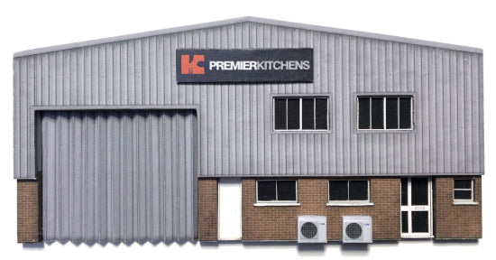 KX060 - Scale Model Scenery - OO/HO - Ultra-Low Relief Industrial Unit - Front