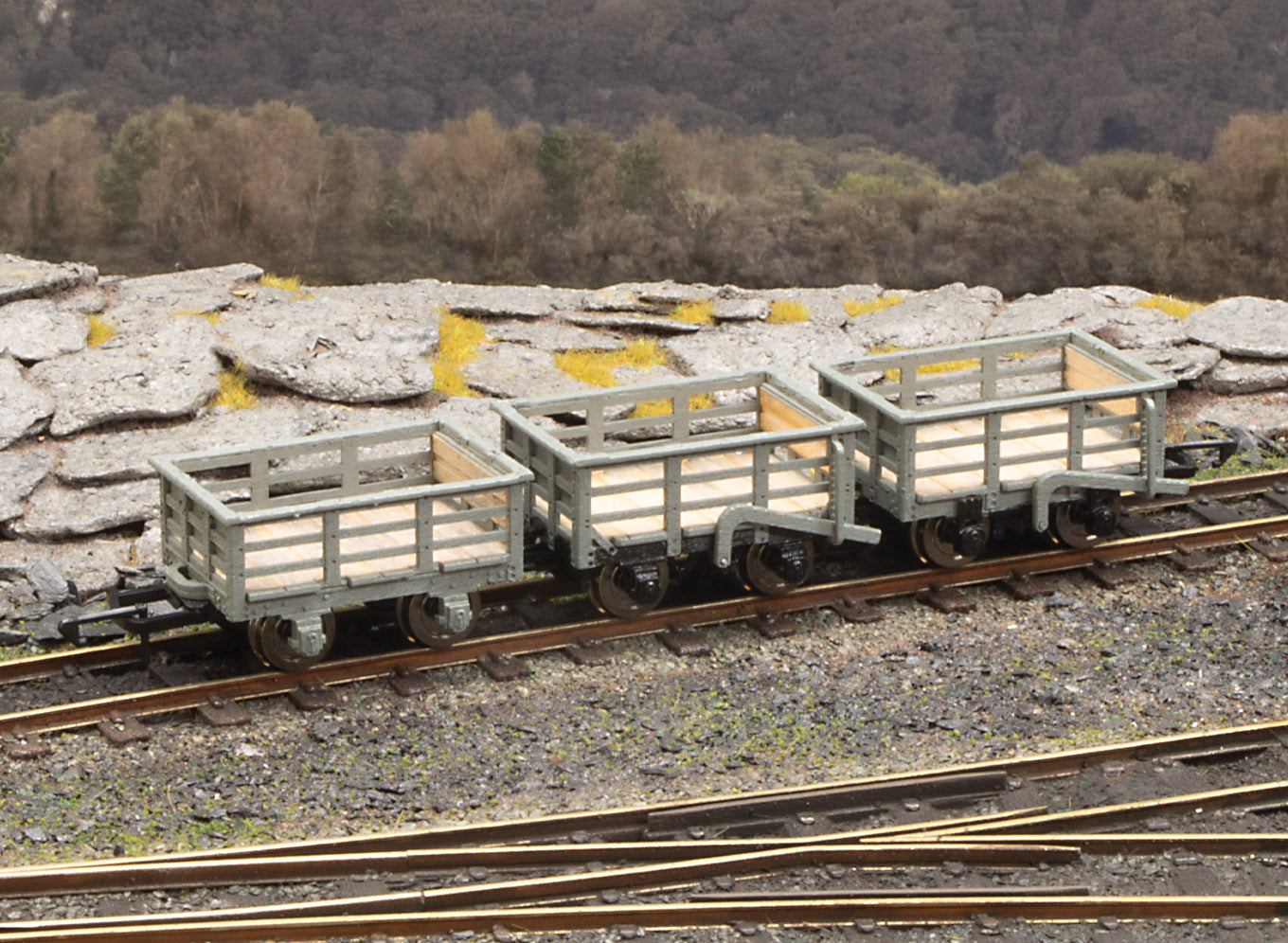 Penrhyn Quarry Railway Slate Wagons (3) Laser-cut kits (NG7)