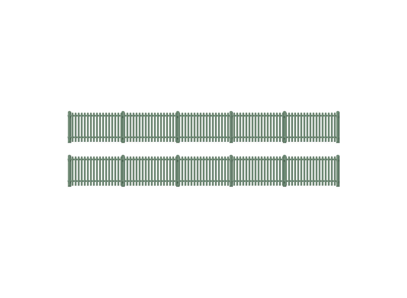 Straight Station Fencing, Green