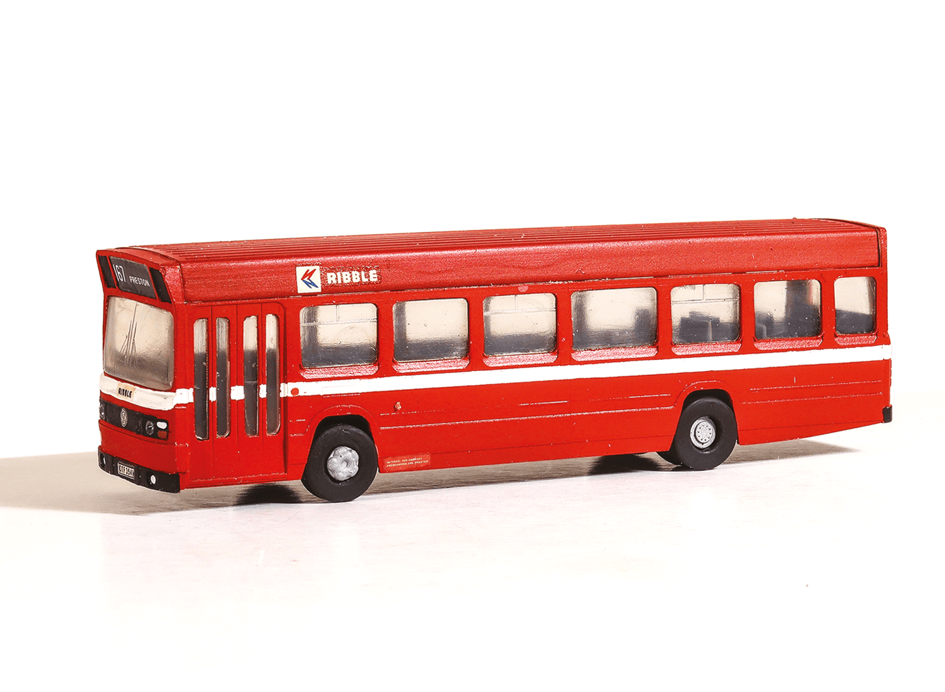 Leyland National Einzeldeckerbus, rotes Vari-Kit