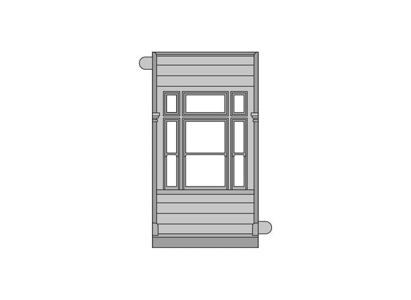 Gebäudekomponenten der LNWR Grand Junction Station: 4 Fensterpaneele