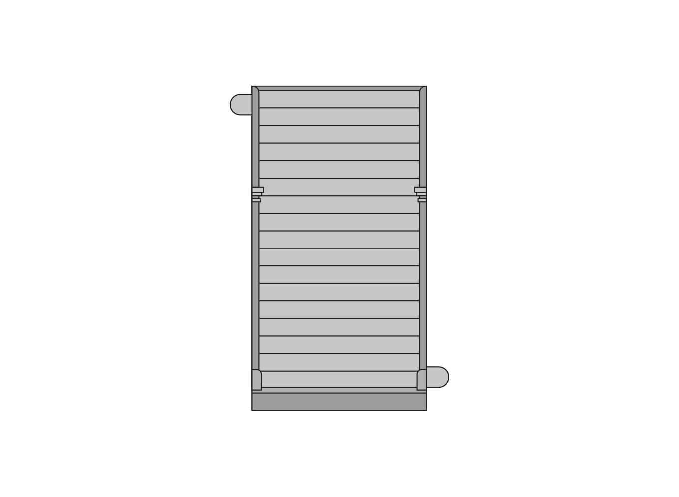 Gebäudekomponenten der LNWR Grand Junction Station: 4 einfache Bretterplatten