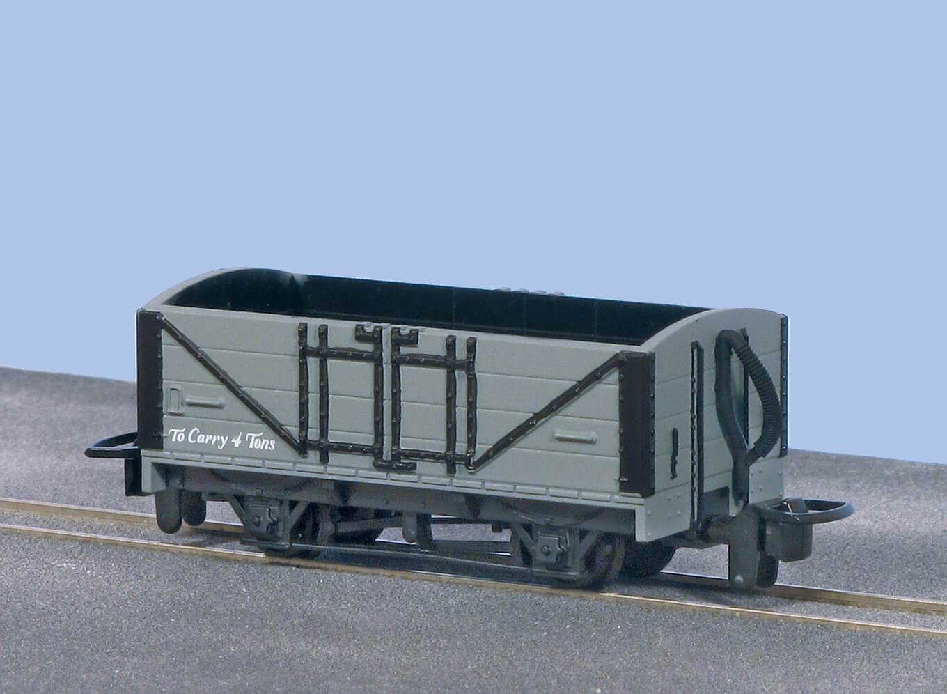 OO-9 Open Wagon Grey Unlettered