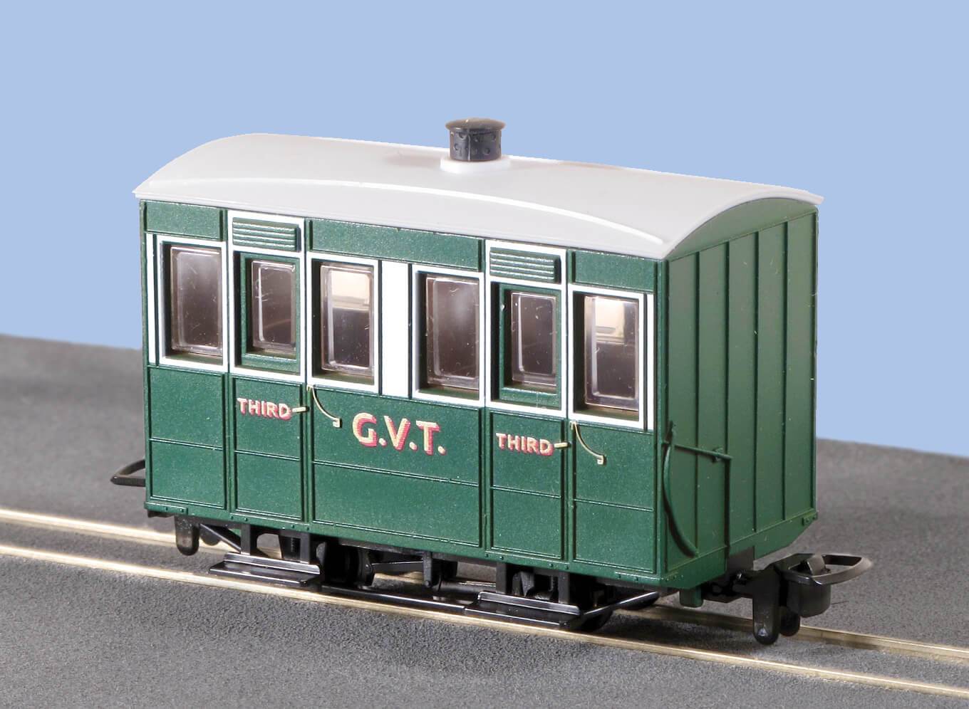 OO-9 4 Wheel Enclosed Side Coach Glyn Valley Tramway