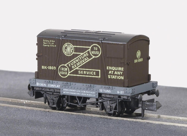 GWR Removals, Conflat Wagon mit Container