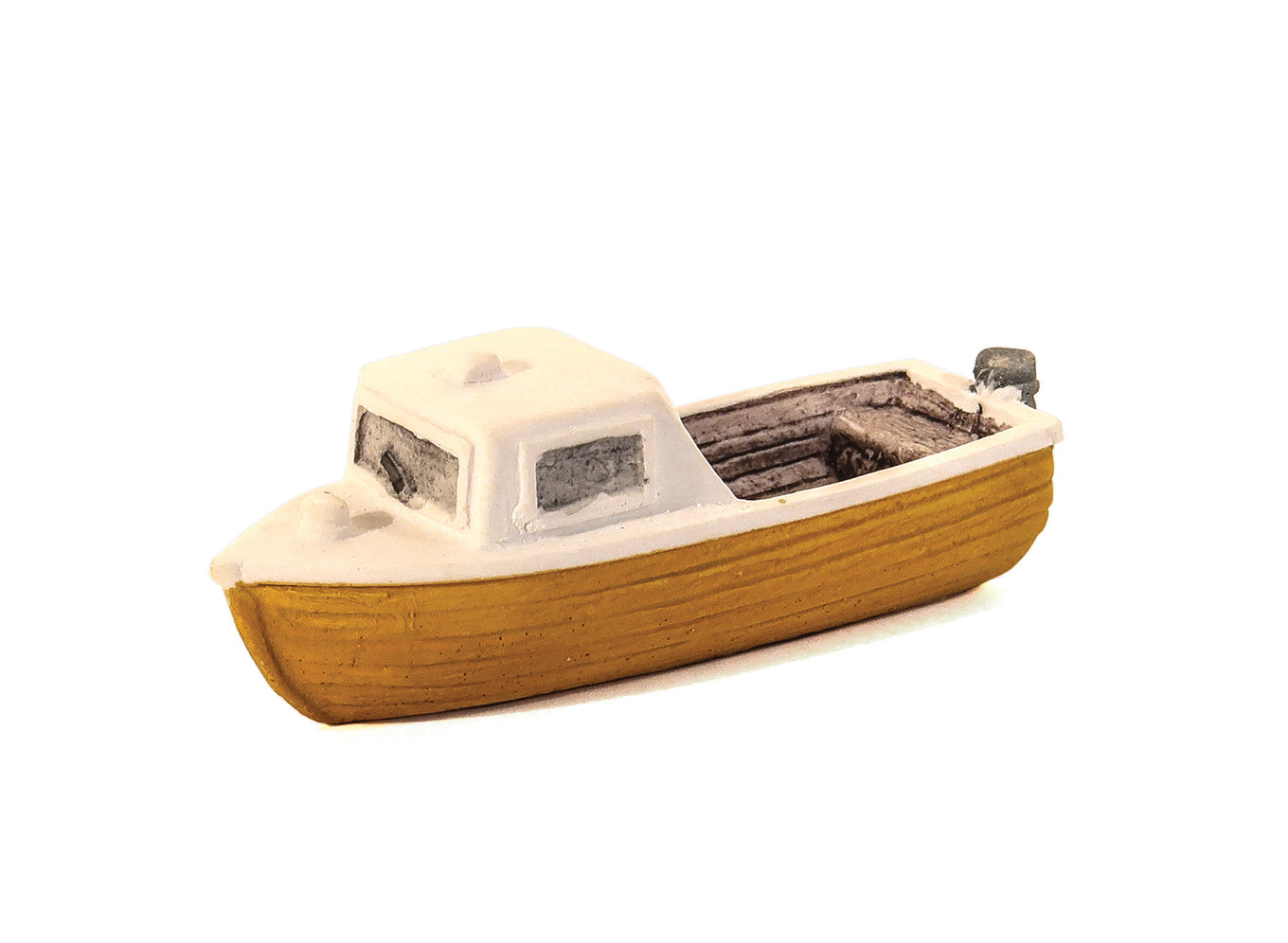 Yellow Motor Boat with small cabin – PECO